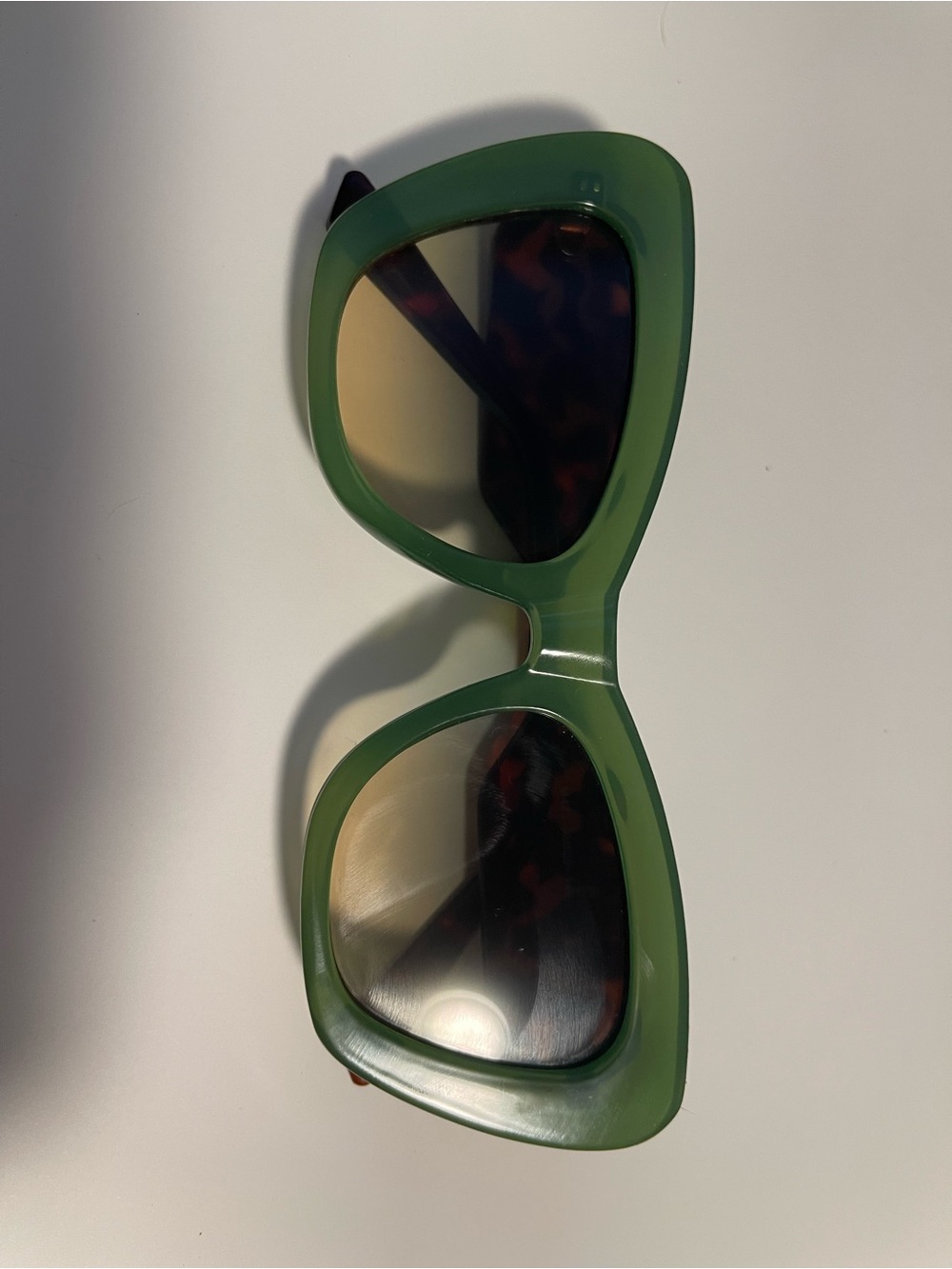 Bold Green Cat-Eye Sunglasses